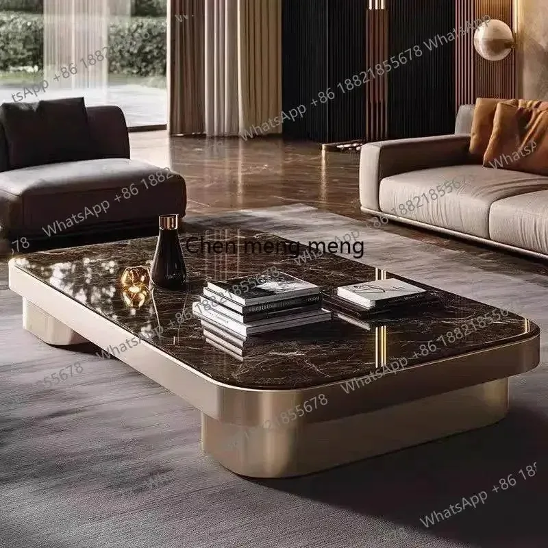 

Light luxury high-end coffee table, large living room home marble, villa large apartment coffee table
