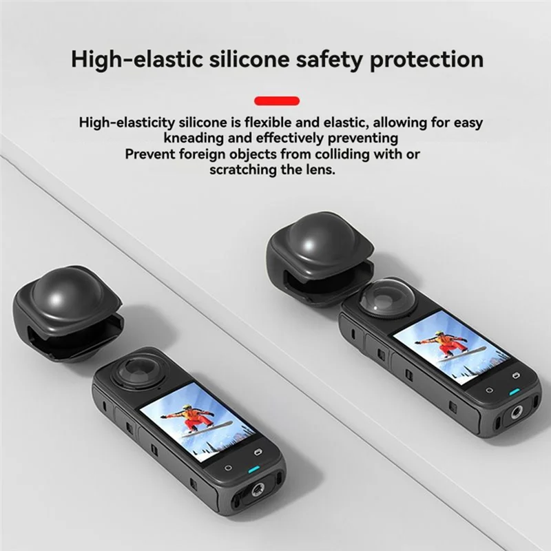 غطاء عدسة من السيليكون الناعم، حماية للشاشة لهاتف Insta360 X4 X5، غطاء كاميرا مقاوم للغبار