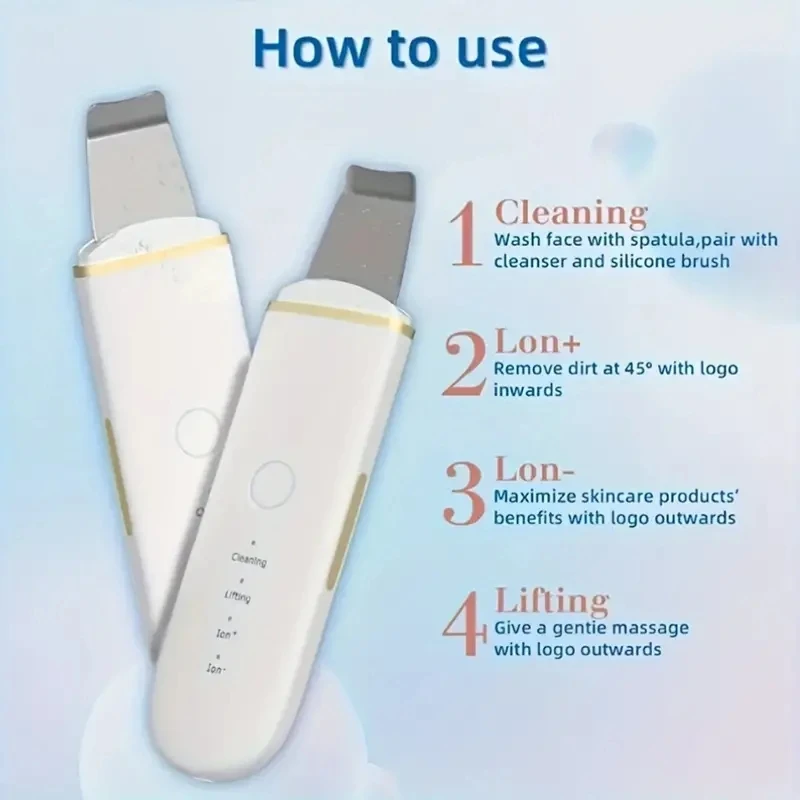 جهاز تنظيف البشرة بالاهتزاز العميق بالموجات فوق الصوتية ، منظف للوجه ، مجرفة غسل الوجه ، مزيل الرأس الأسود للتقشير ، مدلك #5