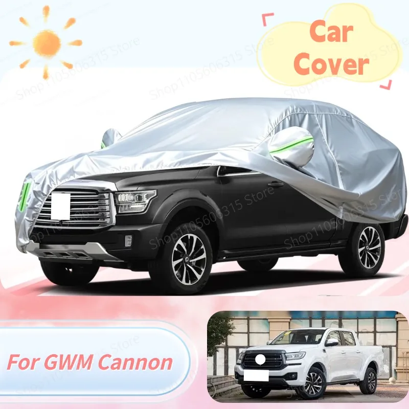 For GWM Cannon Alpha Full Protective Car Cover Waterproof Sunproof Rainproof Dustproof Heat Insulation Scratch Resistant