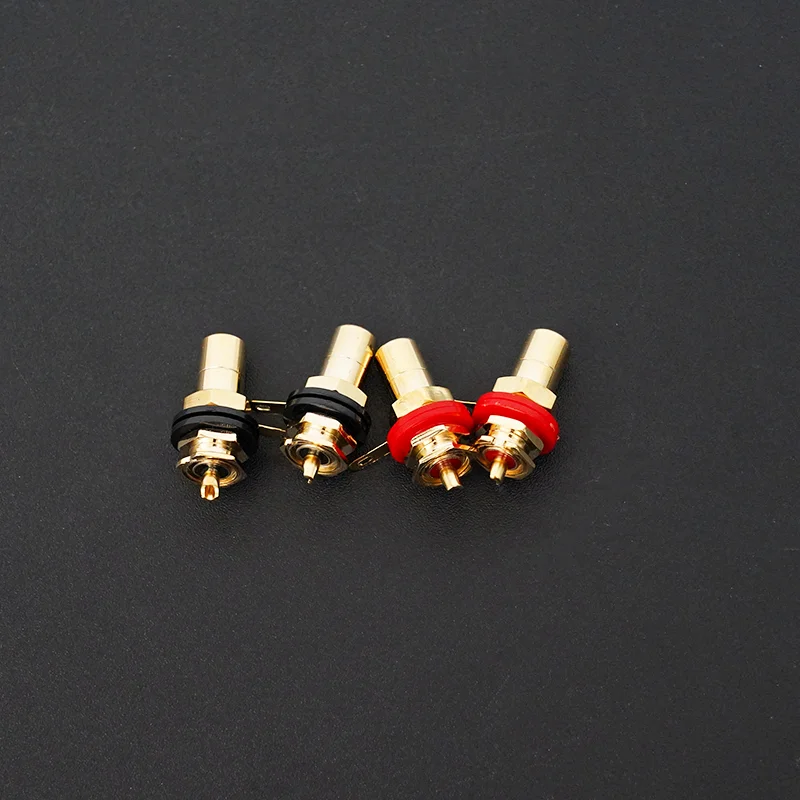 

2 Pcs CMC 807 Gold Plated RCA Phono Chassis Panel Mount Female Socket Adapter