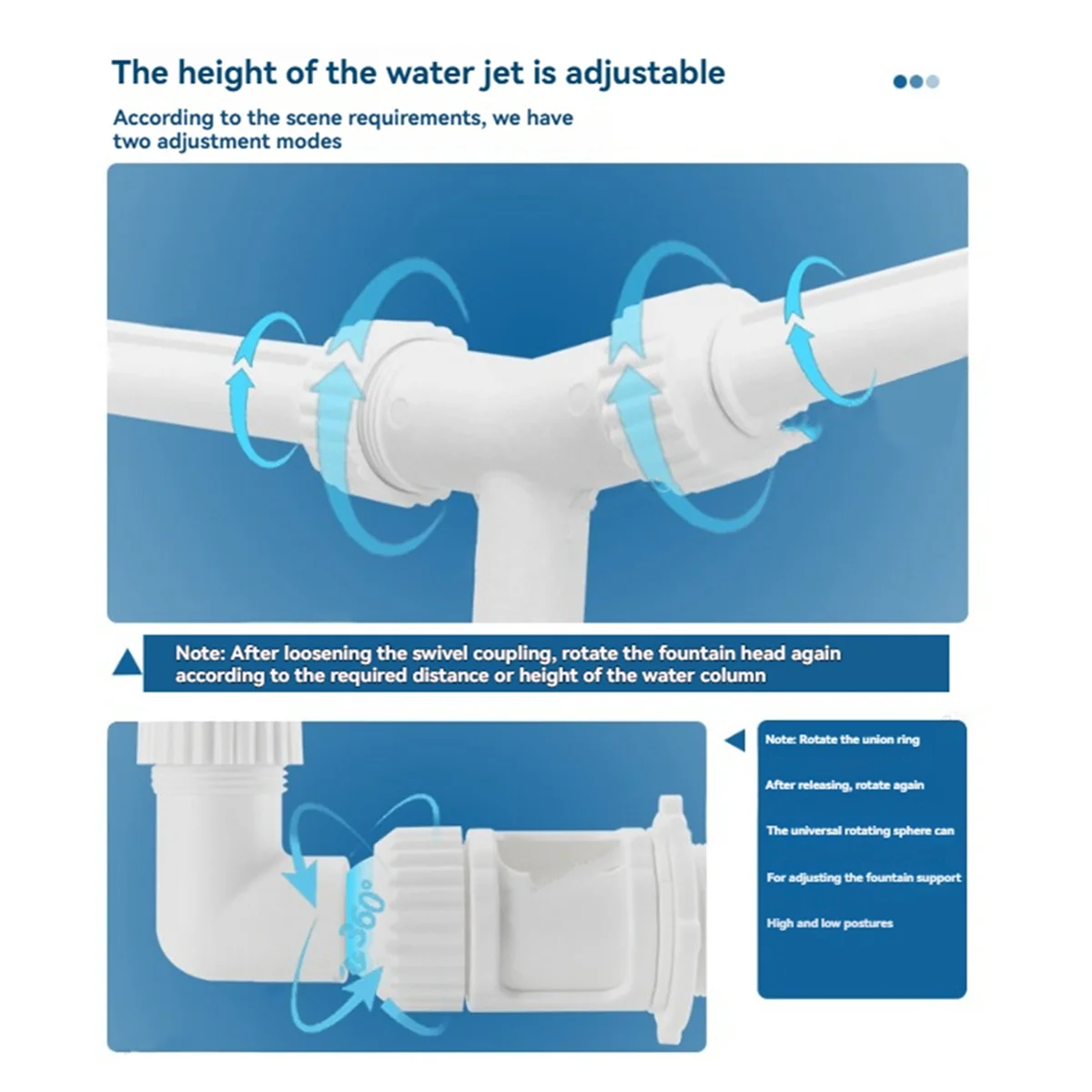 2025+ Fonte de piscina solar para piscinas acima e no solo com luzes RGB e fonte de aspersão de piscina dupla com detecção automática de luz