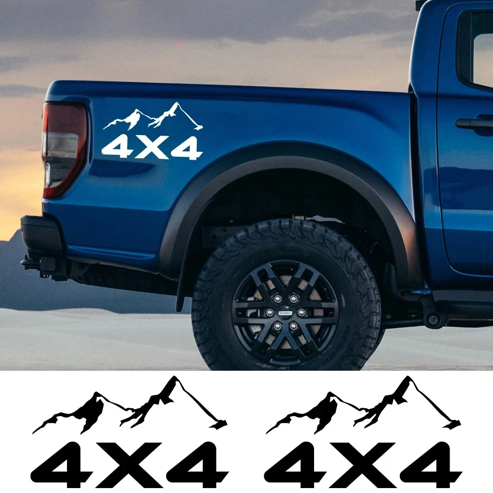 سيارة 4X4 الجبل ملصق شاحنة بيك اب الفينيل ديكور Deccal لفورد F150 تويوتا هايلكس ايسوزو Dmax دودج رام GWM شيفروليه سيلفرادو