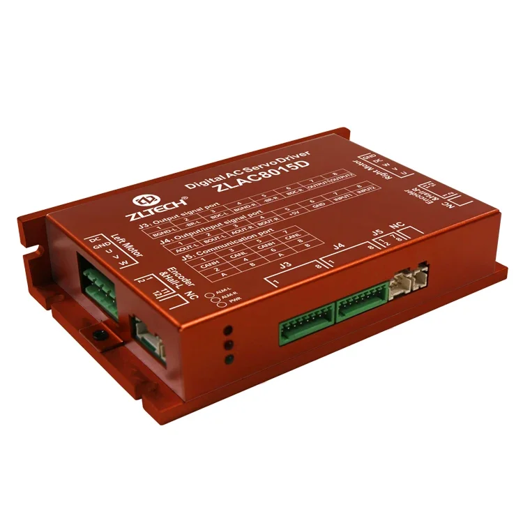 ZLTECH CAN bus RS485 3 phase 24V 48V dual-channel DC 15A-30A brushless AC hub servo motor driver controller for delivery robot