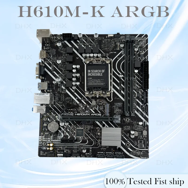For ASUS PRIME H610M-K ARGB Motherboard supports 12th generation Core LGA 1700 DDR5 Intel H610 Mainboard 100% Tested Fully Work