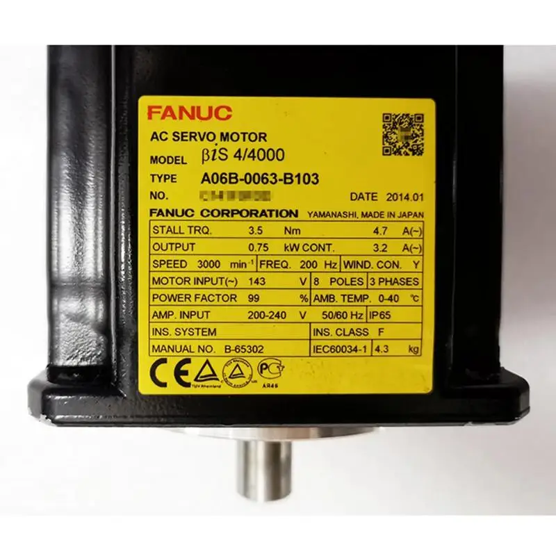 Fanuc A06B-0063-B103 Servo Motor Tested ok Expedited Delivery