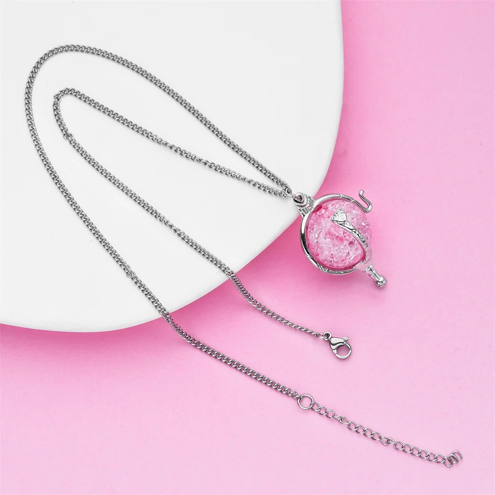 Harong Heart of Kandrakar Pendant Classic Ruby Gemstone Jewelry Anime W.i.t.c.h. Will Cosplay Necklace for Girl Woman gift