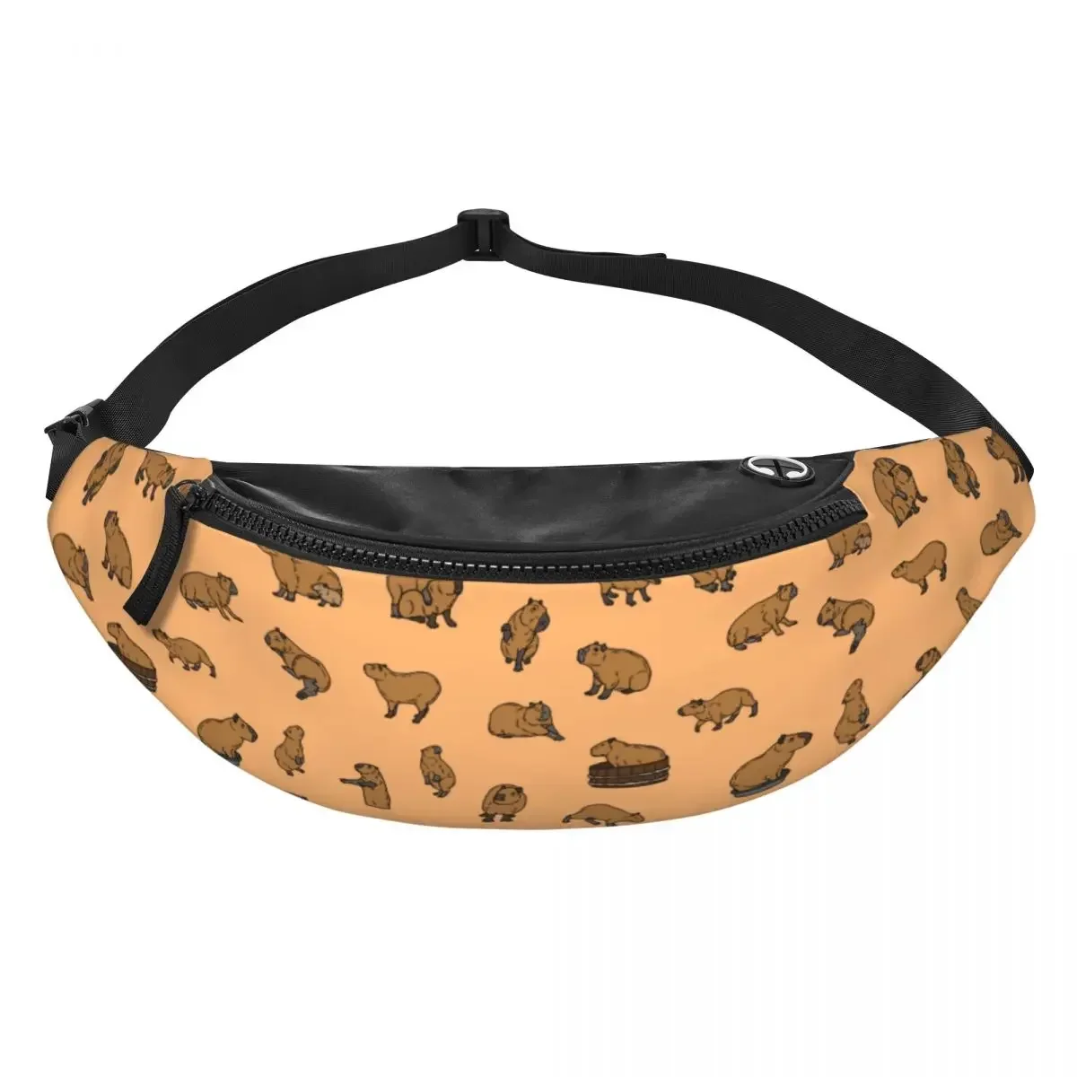 Cute Capybaras Fanny Pack Men Women Casual Animal Crossbody Waist Bag for Camping Biking Phone Money Pouch