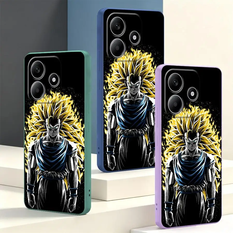 Funda para Teléfono con Diseño de Goku Flame de Dragon Ball SS3 para Xiaomi Redmi 15A 10 A3x A1 A5 K60 14C 9 8 K40 A2 13C 12C 15C
