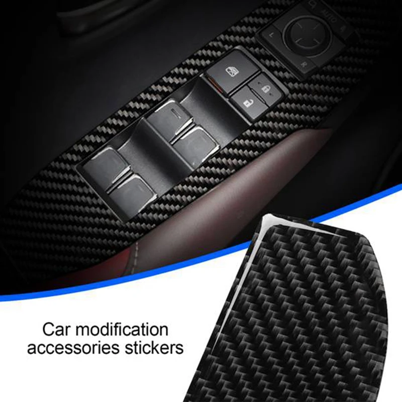 4PCS Car Window Switch Panel Adjust Cover Trim Stickers Window Button Decoration Parts For LEXUS NX 300H 200T LHD A