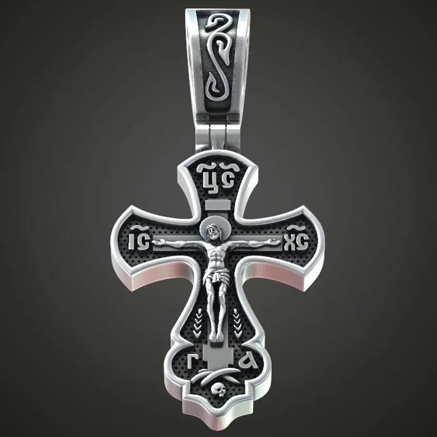 Cross Saint Michael the Archangel with Prayer Pendant 925 SOLID STERLING Silver High Trendy