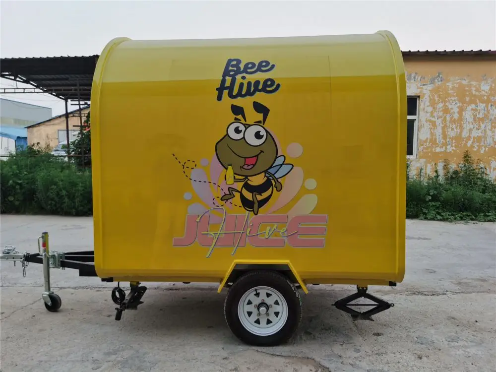 Outdoor Street Mobile Mini Round Food Truck Ice Cream Cart Pizza Food Truck Trailer