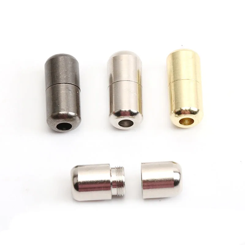 6Pcs 3.5mm hole Shoelaces Buckle Lock Copper Screw Clasps Cord End Caps Connector for Necklace Jewelry Lock Lazy Shoe Decoration