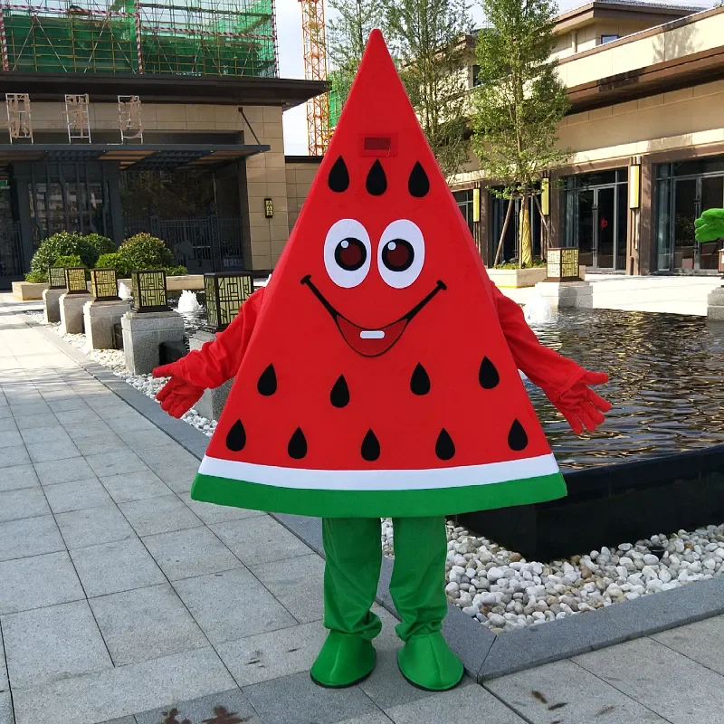 Cute Fruit Cartoon Mascot Costume Fun Watermelon Cosplay Dress Up Christmas Carnival Party Adult Performance Costume