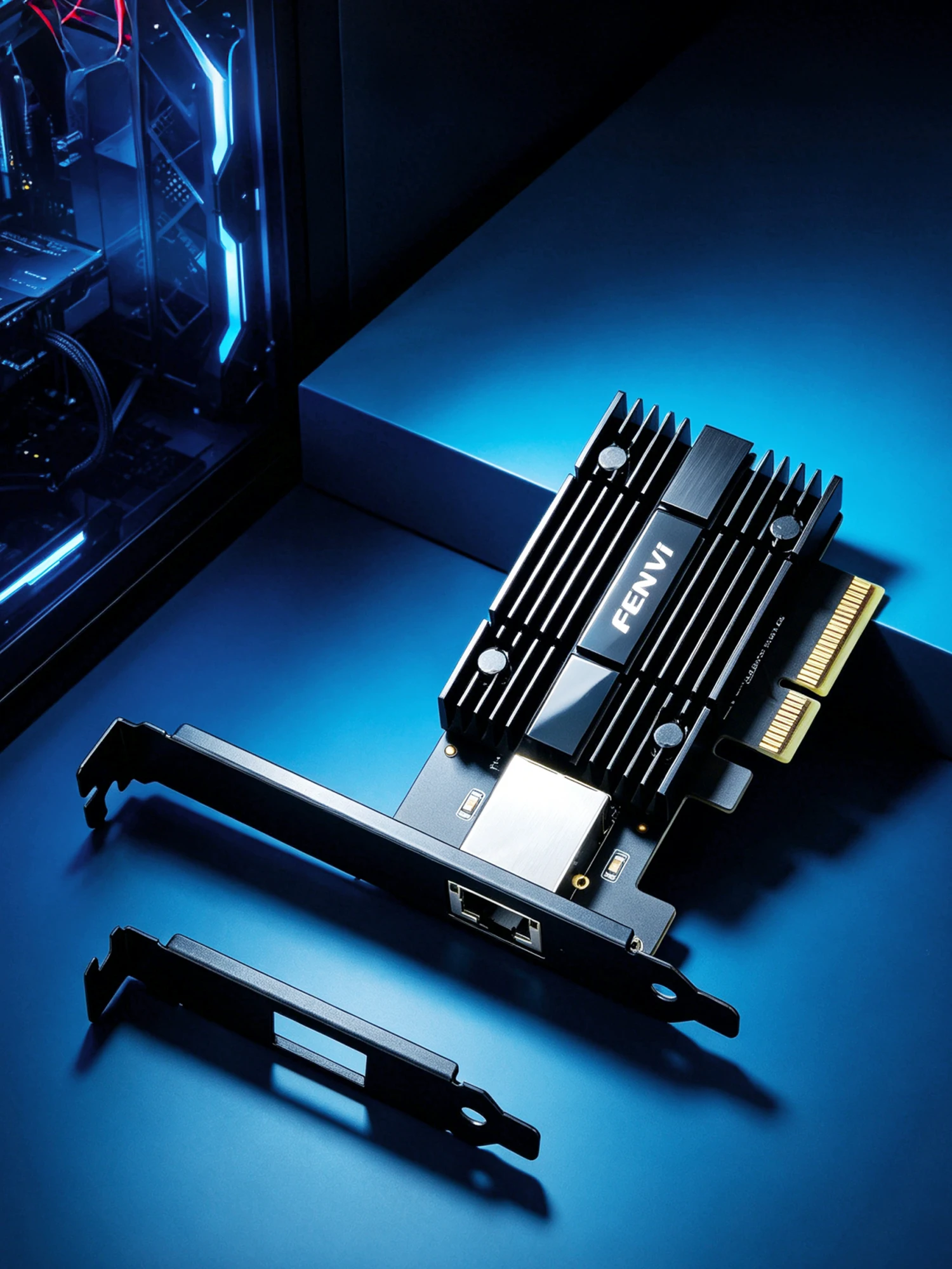 Karta sieciowa FENVI 10Gb PCIe 3.0 X4 RTL8127 RJ45 Ethernet Lan Adapter Multi-Gig 10G/5G/2.5G/1Gbps do komputerów stacjonarnych z systemem Windows/Linux — zdjęcie produktu 7