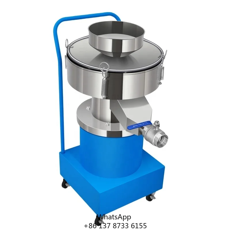 TB-430 Diameter High Efficiency Stainless Steel 304 Electric Motor Rotary Vibrating Screen Filtration Liquid Solid Separation
