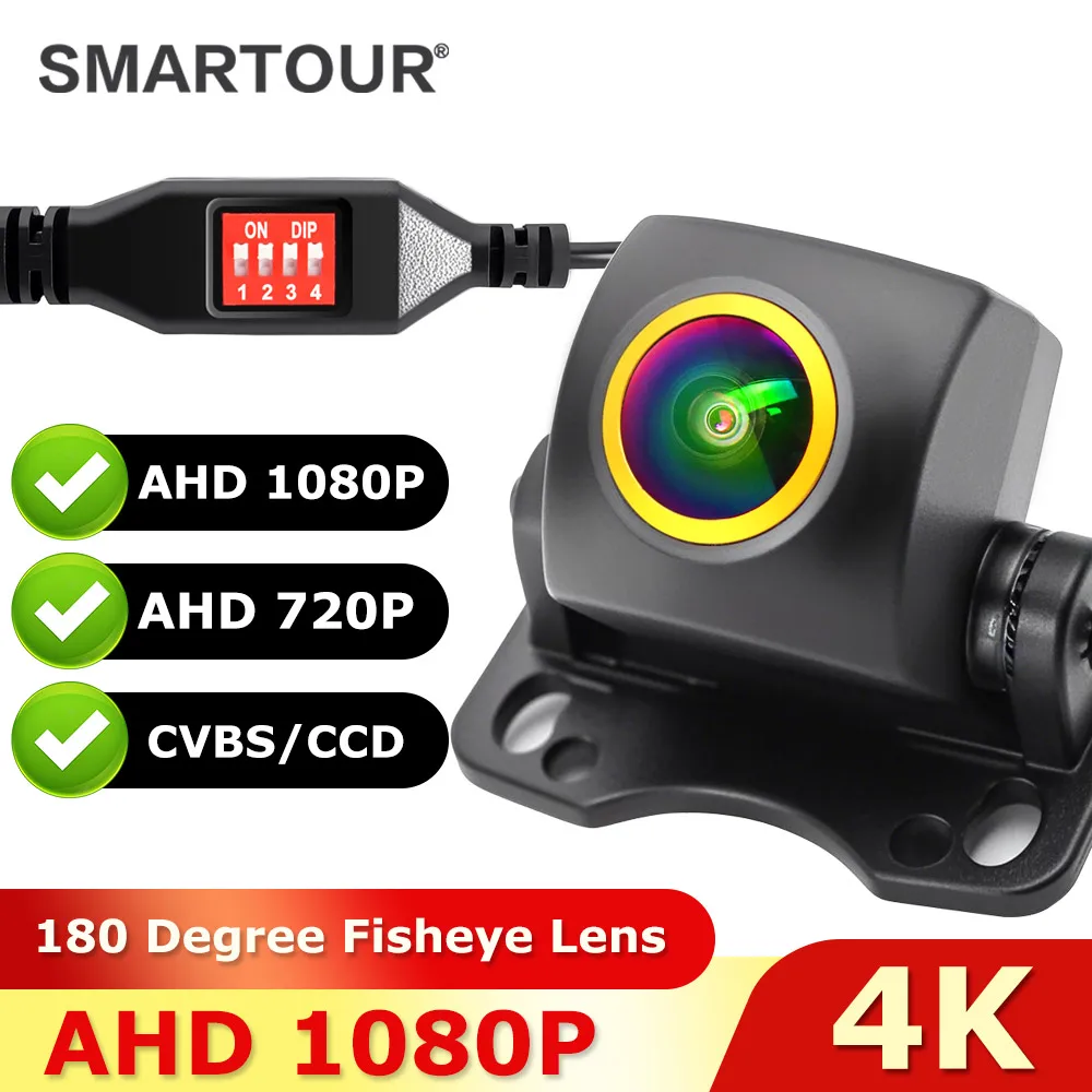 1080P/720P AHD CCD Vehicle Rear View Reverse Camera Lens Night Vision Parking Reverse Camera CVBS Rear Camera HD Color Image