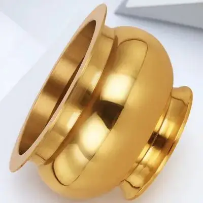 

1Pcs Copper Incense Burner Round Shape Sturdy Material for Buddhism Rituals Smooth Lines Rust-Resistant Incense Holder