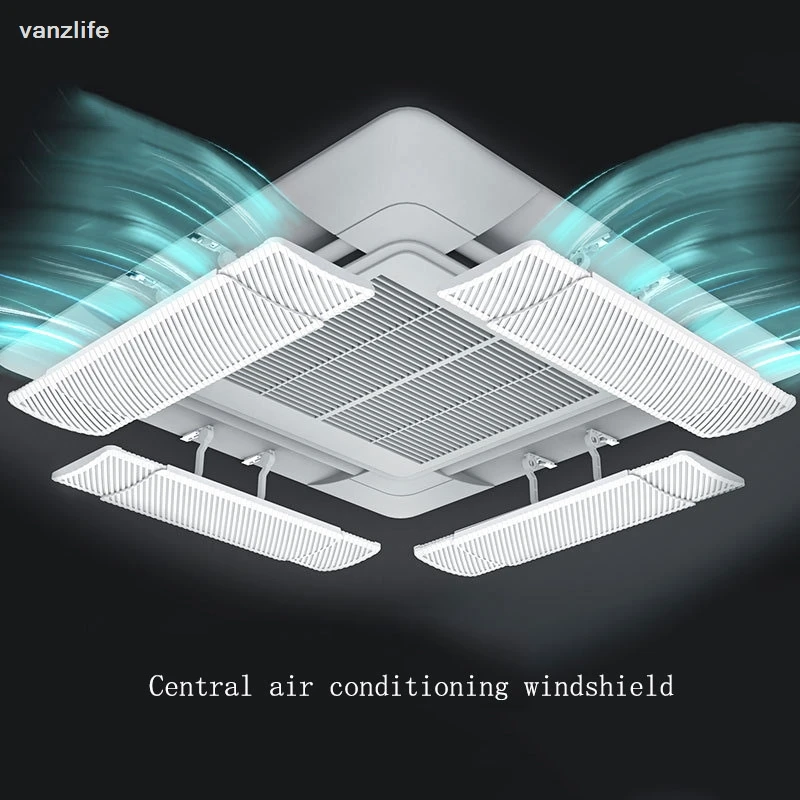 vanzlife Central air conditioning windshield air guide ceiling unit cold air outlet baffle anti direct blowing ceiling machine