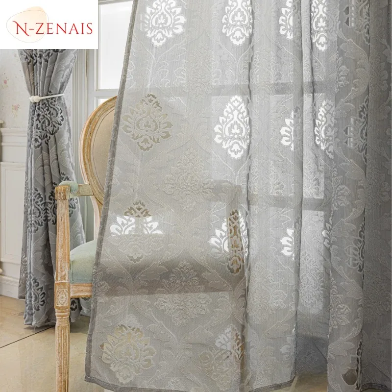 

Custom Size！！European Thickened Hollow Fashion Jacquard Romantic Classic Curtains for Living Dining Room Bedroom Decor Window