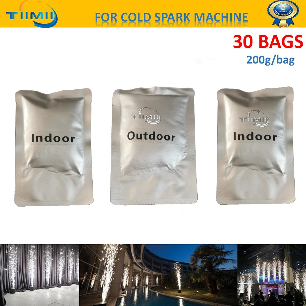 

0 Ti 30Bag T1 Powder for Cold Spark Metal Consumables For Cold Spark Fountain Fireworks Sparkular Machine Consumables MSDS 200g