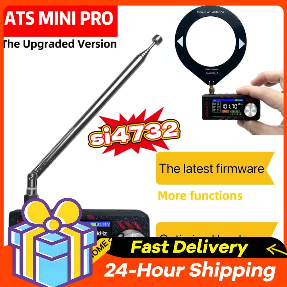 SI4732 LSB USB AM FM FM/AM راديو 1.9 بوصة IPS شاشة راديو جيب صغير HF SW MW VHF راديو DSP راديو #4