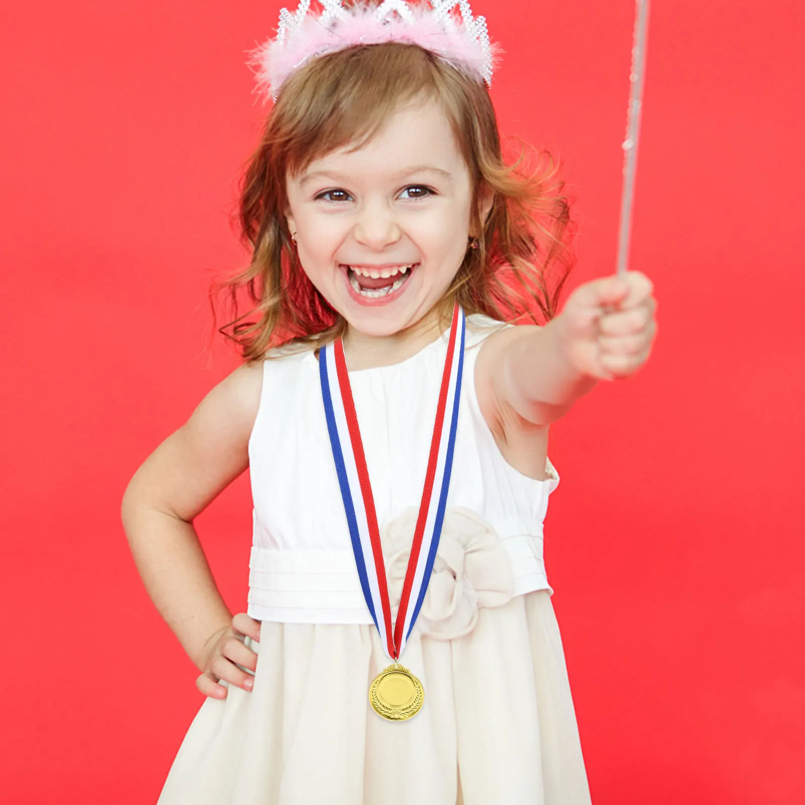 

6pcs Sports Metal Award Medals For Students Competition Zinc Alloy Hanging Medals Kit Champions Awards Party Props Athletics