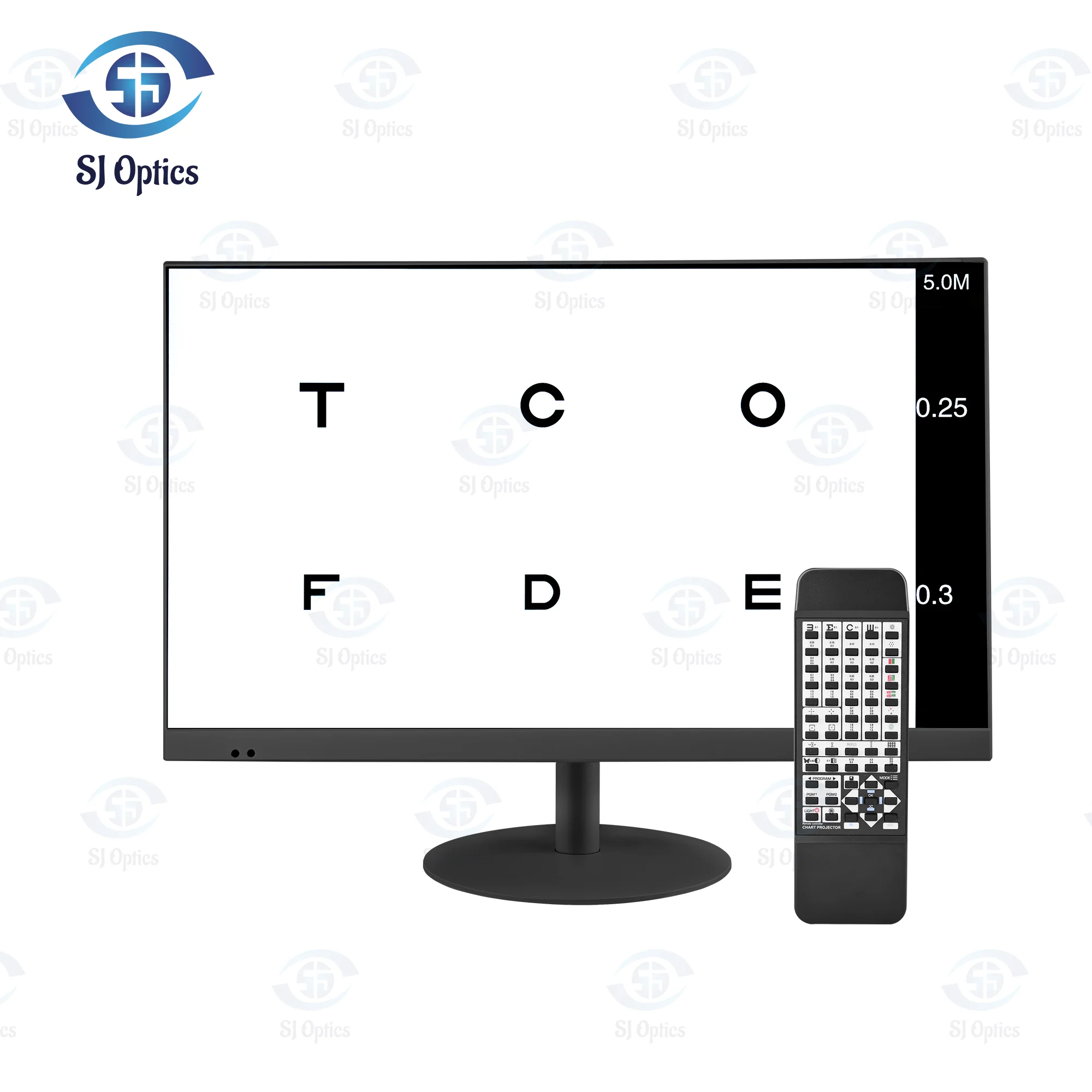 SJ Optics Optical Instrumentst ACP-300 مخطط حدة البصرية جهاز اختبار الرؤية الرقمية مع جهاز التحكم عن بعد