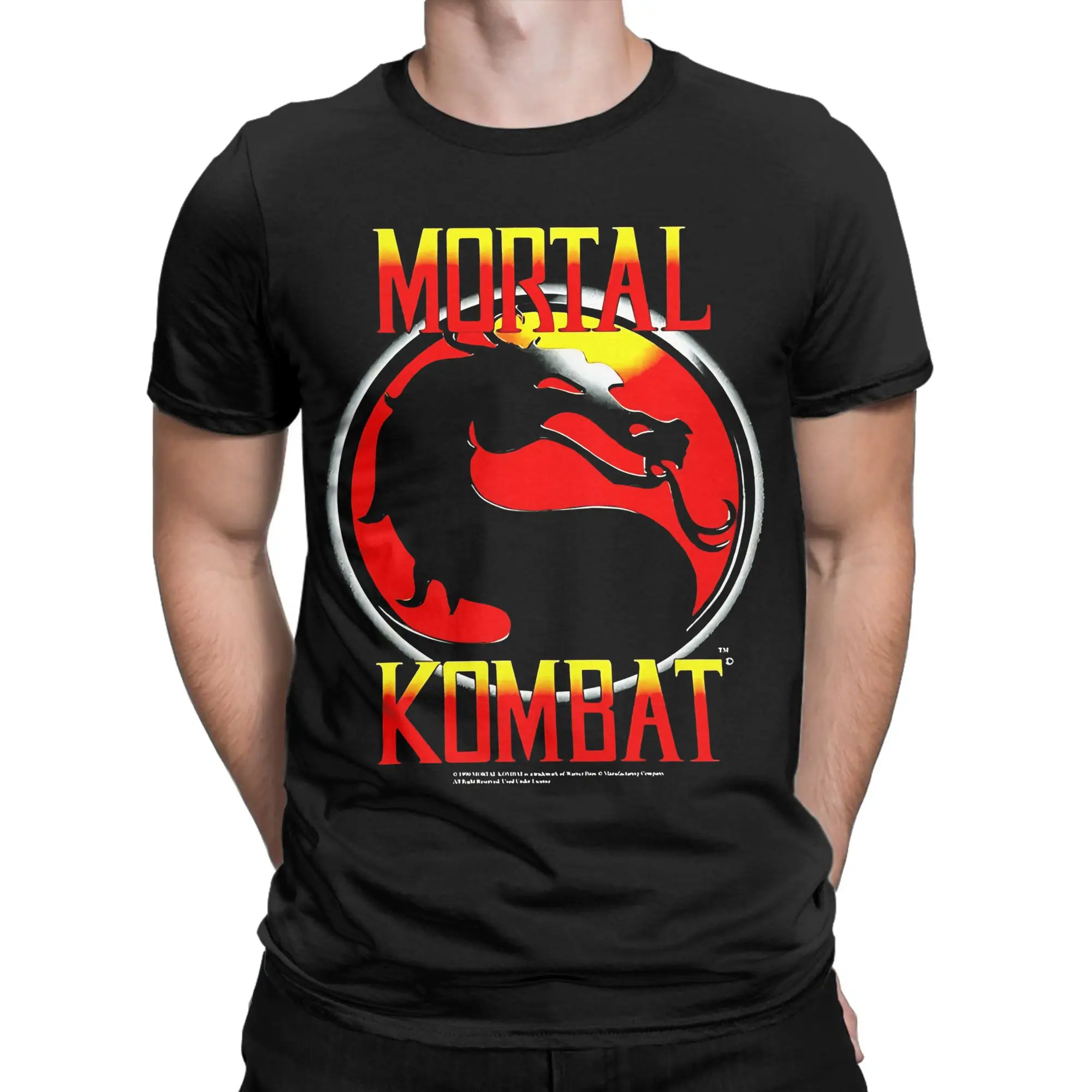 Game Mortal Kombat T-Shirt Men  Funny Pure Cotton Tees Round Neck Short Sleeve T Shirt Summer Tops