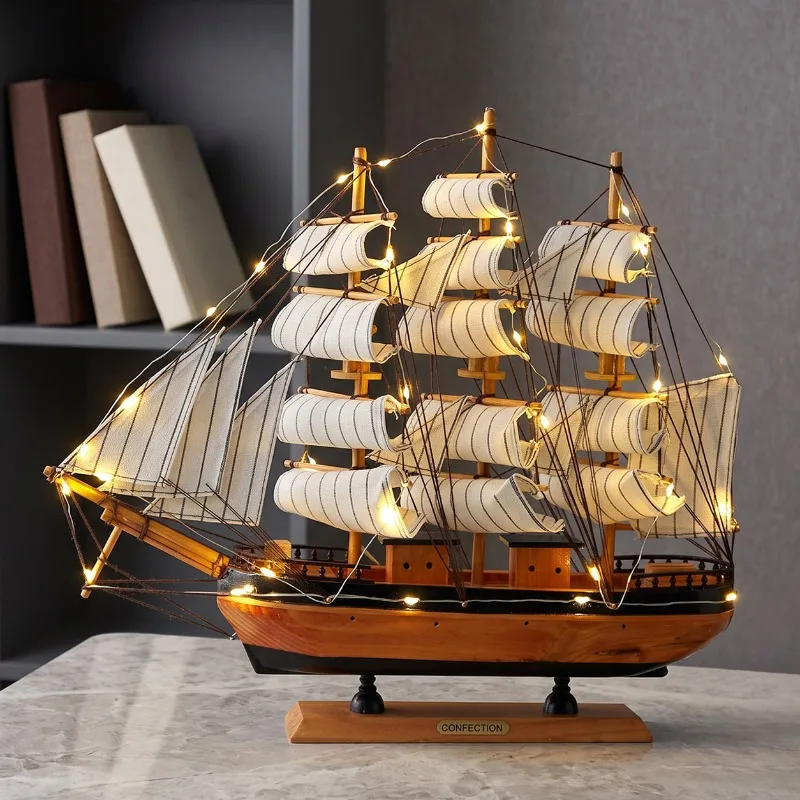 Nordic Sailing Model Handcrafted Simulation Living Room Home Decorations Entrance Bookcase Bookshelf Minimalist Decoration Gifts