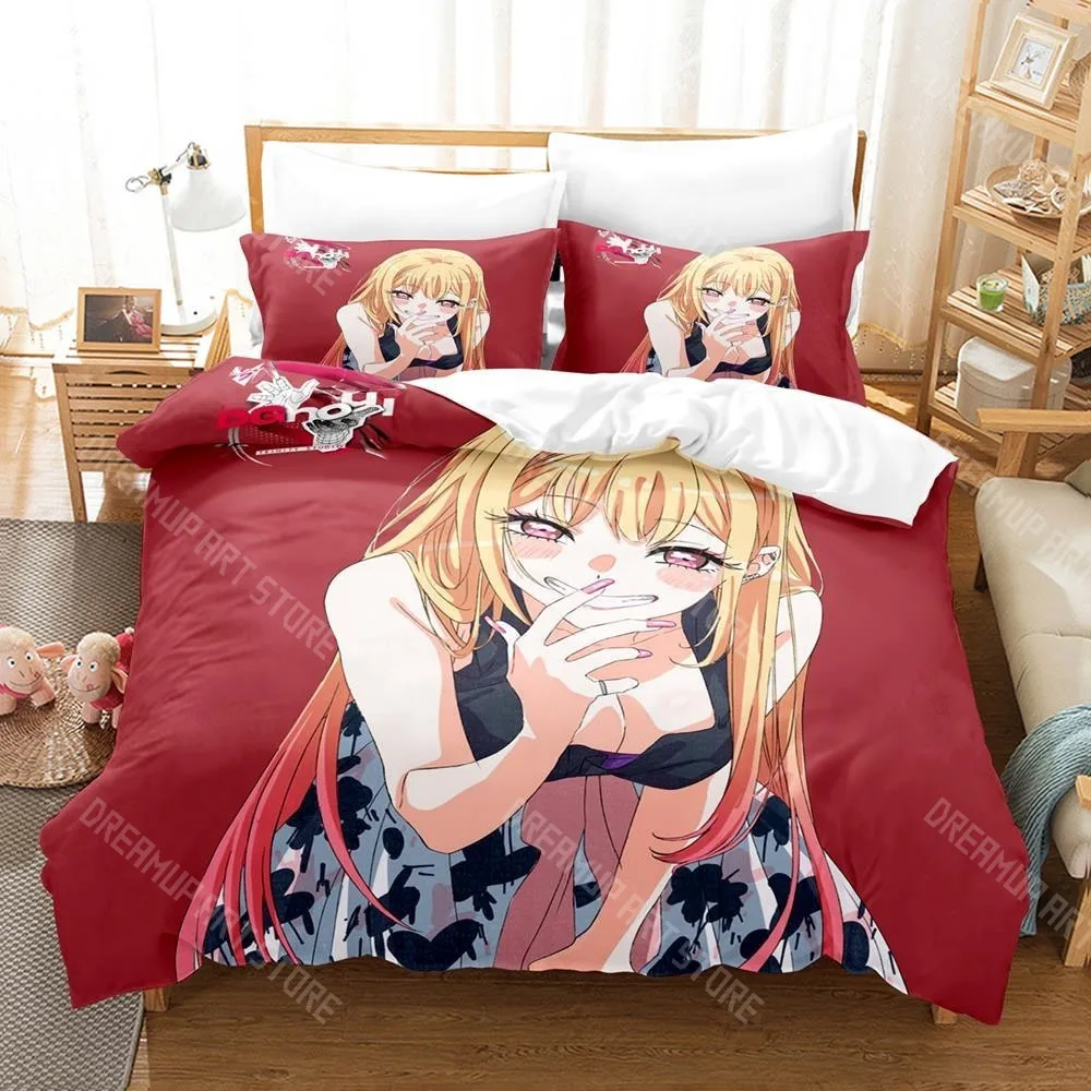 3D Print My Dress-Up Darling Marin Kitagawa Bedding Set for Boys Girls Duvet Cover Twin Queen King Full Single Double Sizes