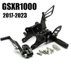 For Suzuki GSXR1000 GSX-R1000 GSXR 1000 2017 2018 2019-2023 Motorcycle Adjustable Racing Footpeg Rearset Footrest Rear Set Foot