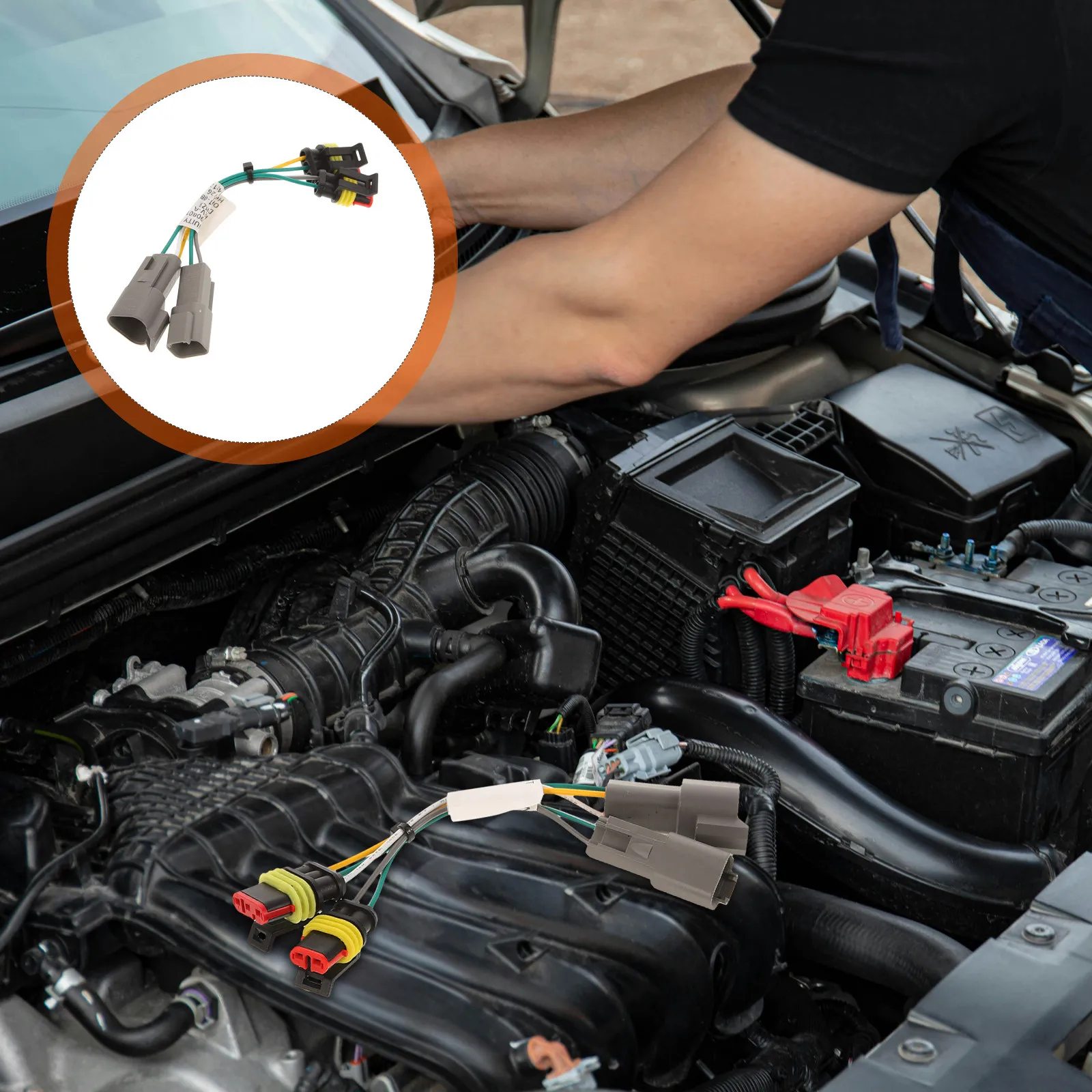 

Golf Cart Voltage Divider Cable Plastic Copper Adapter Replacement Cord for Golf Cart Electrical System Accessory