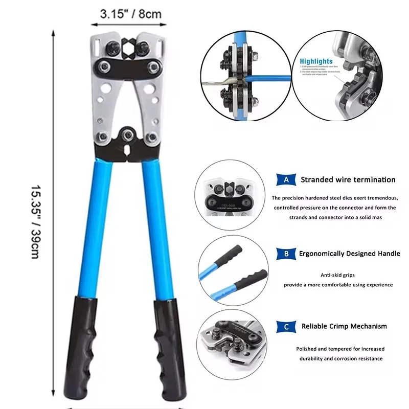 Wire Crimp Connector 60-piece Set Automobile Copper Ring Terminal Bare Cable Battery Terminal Welding Connector Kit HX-50B