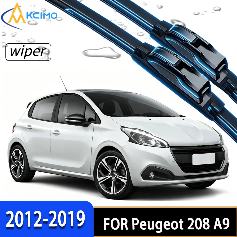 

Premium Front Wiper Blades with Long-Lasting Rubber, Consistent All-Weather Performance for Peugeot 208 A9 2012-2019