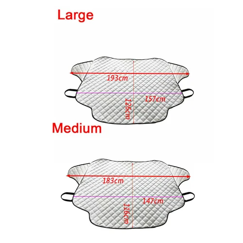 Imagen 2 del producto Cubierta magnética para parabrisas delantero de coche, cubierta parasol para automóvil, Protector contra heladas y hielo para invierno, Protector impermeable para coche