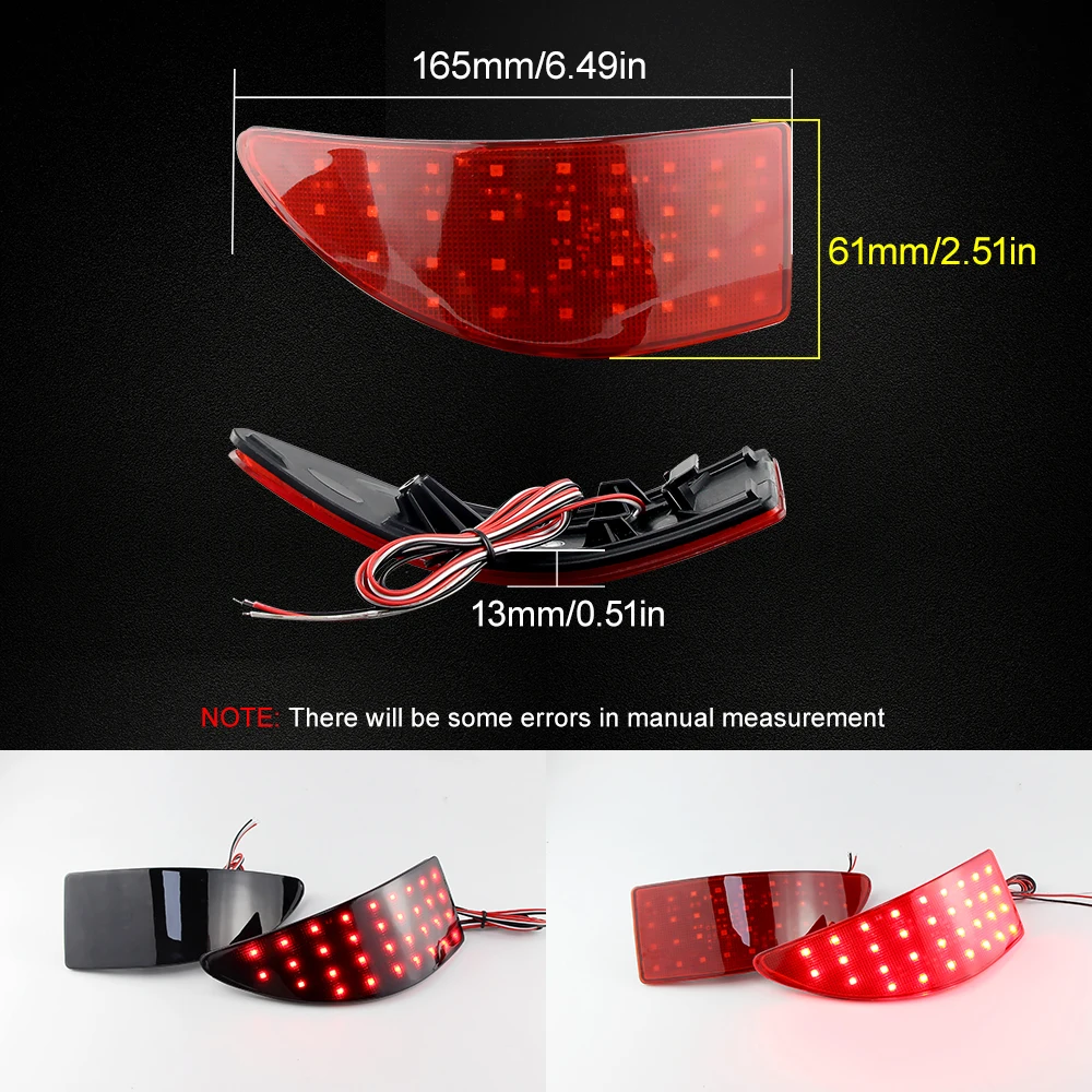 2X LED Rear light Bumper Reflector light Tail Brake stop Light for Lexus IS250 IS350 IS220d IS200d 2006 2007 2008 2009 2010-2013