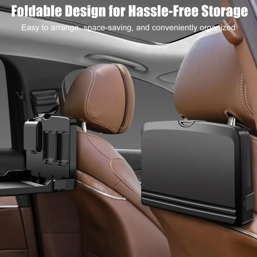 Car Multifunctional Folding Table, Stable Load-Bearing Anti-Tipping Foldable Auto Backseat Tray, Universal Travel Accessories