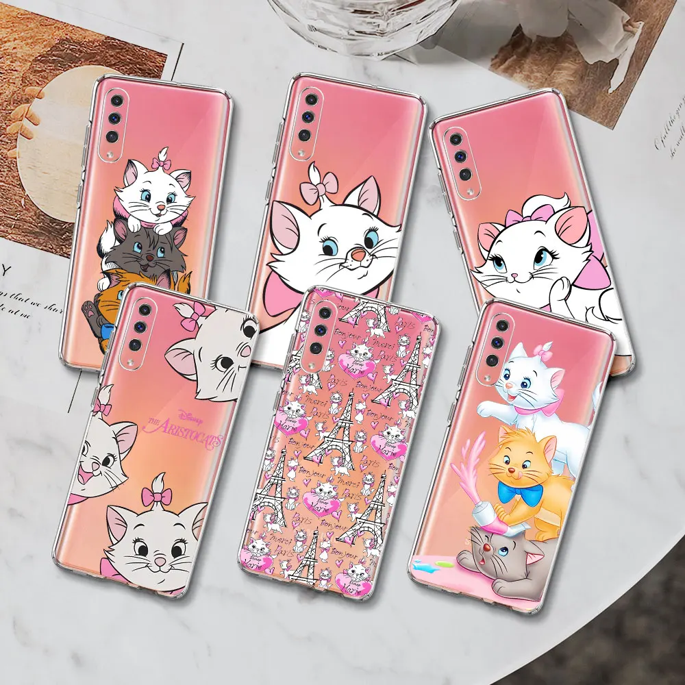 Чехол с мультяшным Мари котом для Samsung Galaxy A40 A70 A70s A10s A20e A30s A50 A50s A6 A10 A7 A8 S20s A6 A9 A20, мягкий чехол для телефона из ТПУ