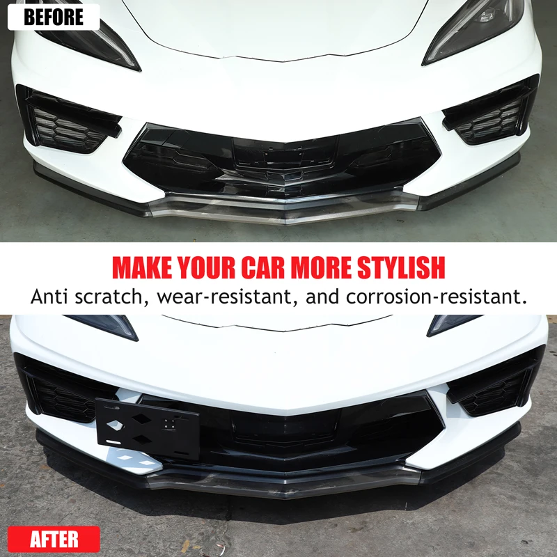 1Pcs Aluminum alloy For Chevrolet Corvette C8 2020+ car front license plate side hanging license plate holder car accessories