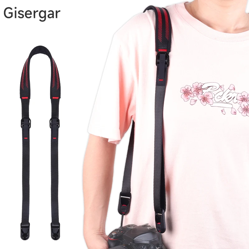 New quick Release Camera Strap Sling Belt For Canon 5D MARK Nikon Sony Fujifilm Lumix Panasonic Olympus Leica SLR Black red