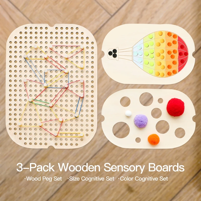 Planche de Table sensorielle Montessori pour enfants, jeu de balle colorée en bois, jouets d'apprentissage précoce, cadeau d'entraînement à la main pour enfants