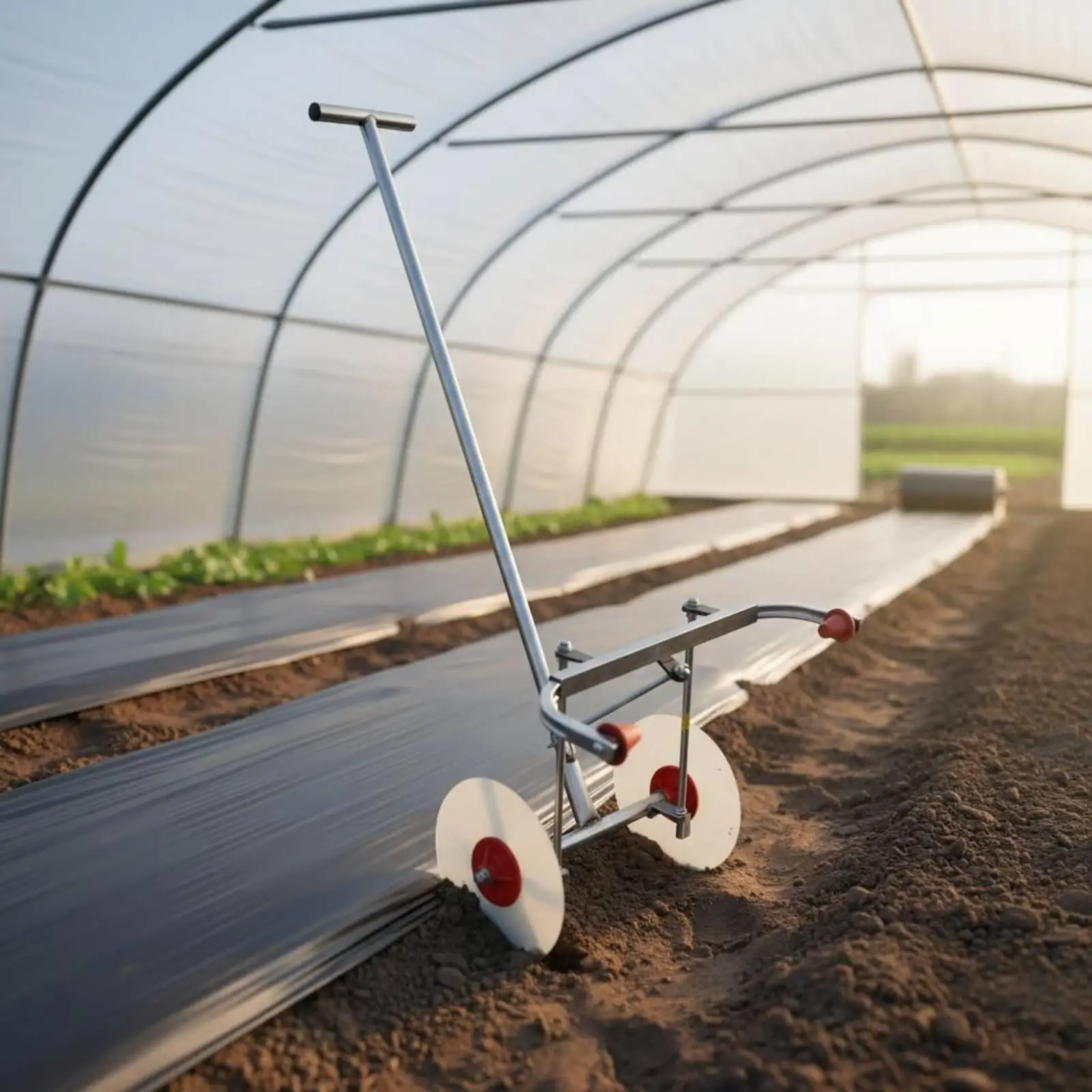 Double-Wheel Film Layer Planting Use Hand-Push Film Layer for Farmers