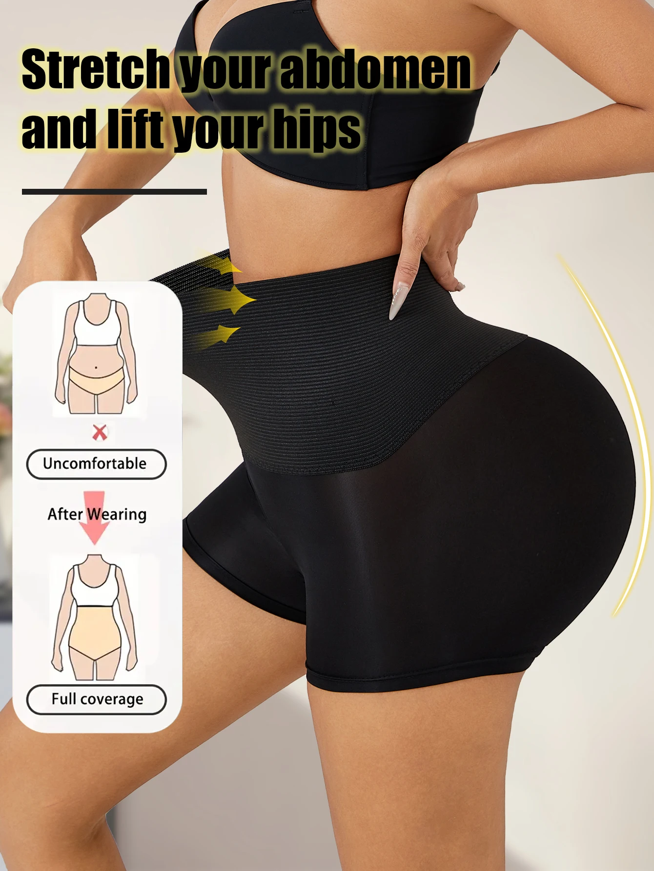 High Waisted Shaping Tights for Women, Hip Lifting Seamless Body Shaping Pants Powerful Tummy Control and Hip Lifting Panties