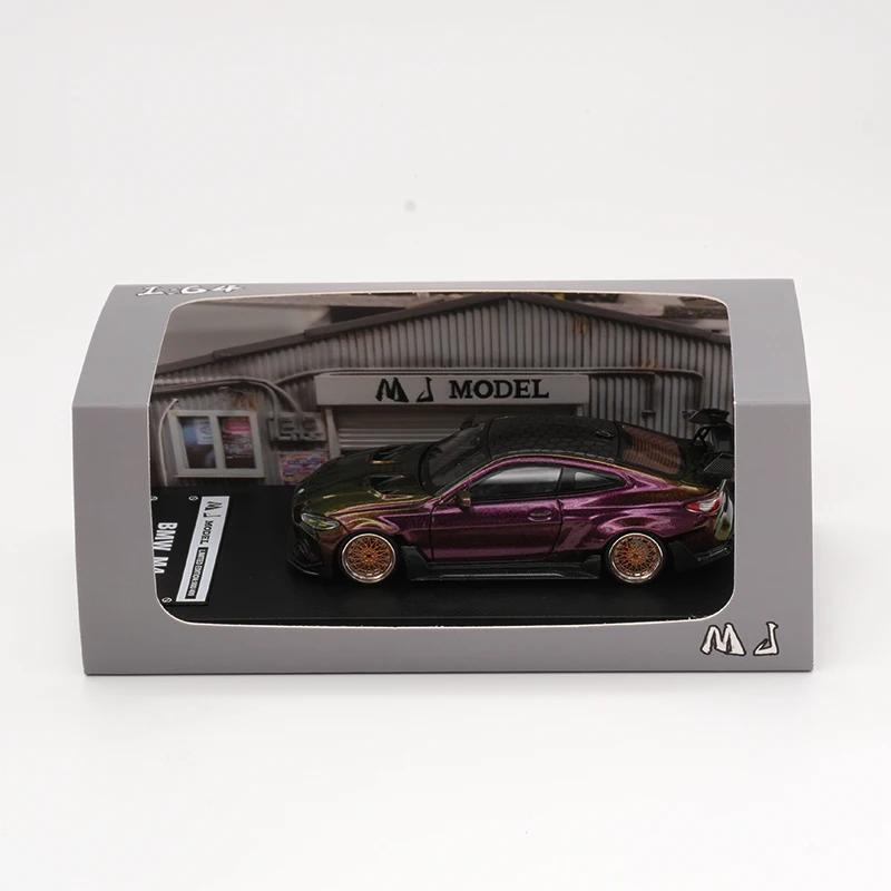 sw-1-64-bmw-m4-g82-パープルゴールド-カラーチェンジ-カーモデル-ストリートウォリアー-ダイキャスト-ディオラマ