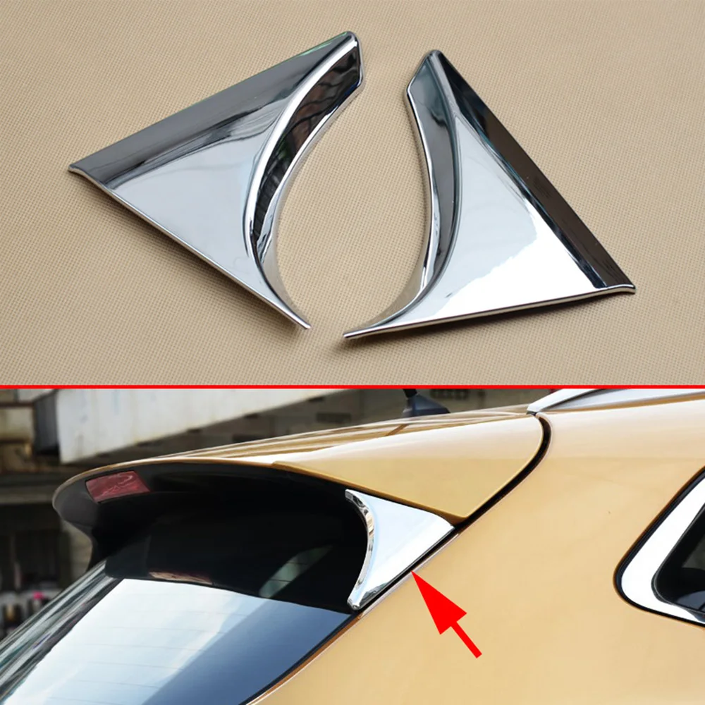 

Chrome Rear Window Wing Arm Cover Trim For Nissan Rogue Sport Qashqai J11 2014-2017 2018 2019 2020 2021 Accessories Decoration