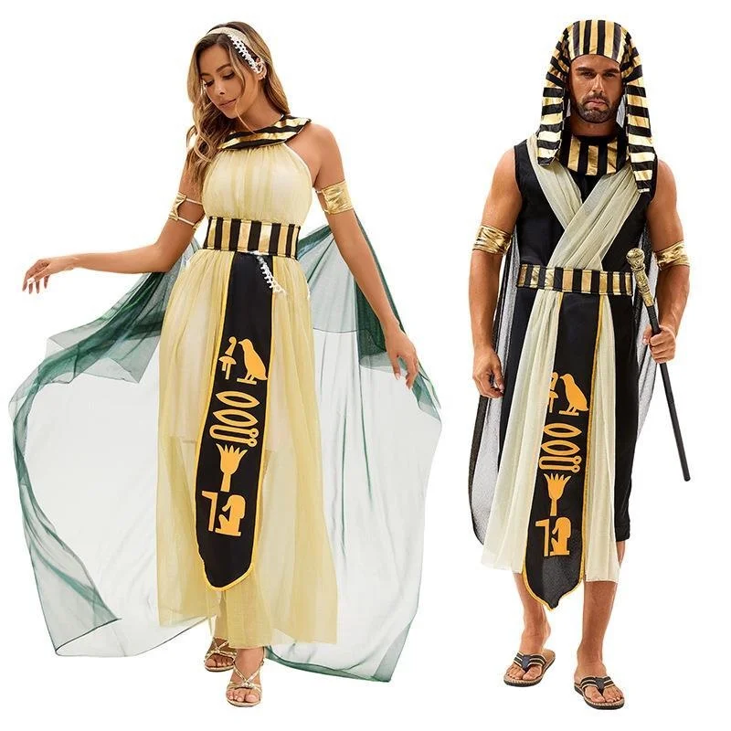 

loween Cosplay Pharaoh Queen Godd Costume Performance ow Costume Women's Traditional Chinese Stage Outfit