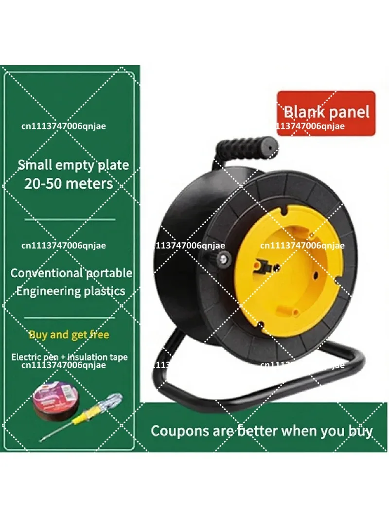 Manual Cable Winding Reel Optical Fiber Power Signal Line Small Empty Disk Plastic Light Strip Winder