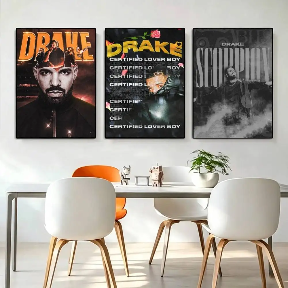 D-Drake Rapper  Poster High Quality Dorm Living Room Aesthetic Wall Decoration Painting Stickers Gift