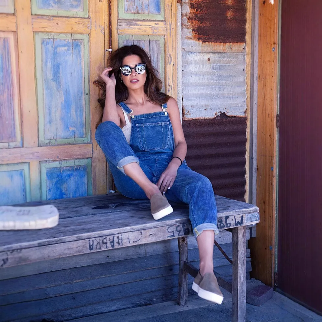 Women Casual Jumpsuit Cotton Distressed Washed Overalls Wide Leg Pants Cropped Hem Button Front Denim Jumpsuit Light Wash Roll
